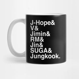 BTS Band Name List Mug